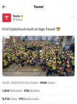 全新特斯拉Cybertruck量產版正式下線